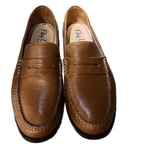 Women’s Leather Tan Penny Loafers made in Brazil Size 8.5